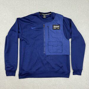 Nike Calcio F.C. SweatShirt Utility Mens Sz L - Football Soccer Blue Athleisure